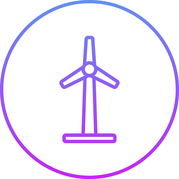 Vektor windmill vector icon illustration of technology iconset