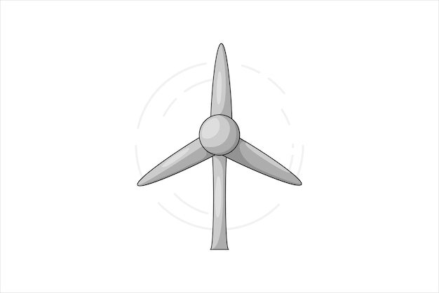 Vektor windmühle-energie umwelt-aufkleber-design