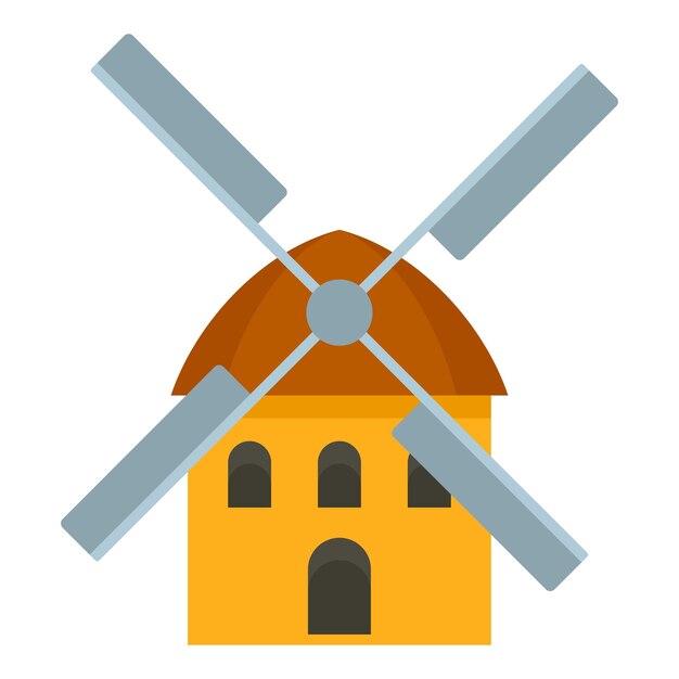 Vektor windmühle-symbol flachdarstellung von windmühlen-vektor-ikonen für das webdesign