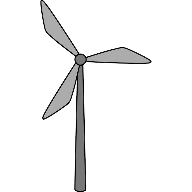 Vektor windmühlen-karikatur farbige clipart-illustration