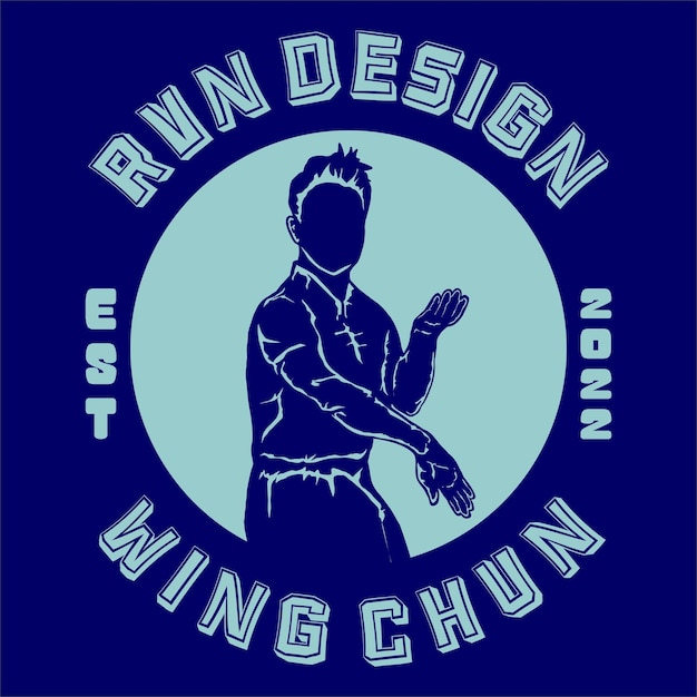 Vektor wing chun kung-fu-logo-vektor