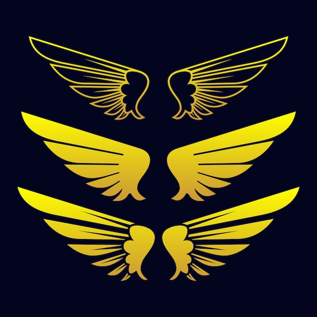 Vektor wings logo vorlage