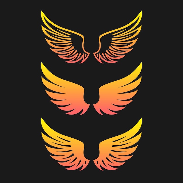 Vektor wings logo vorlage