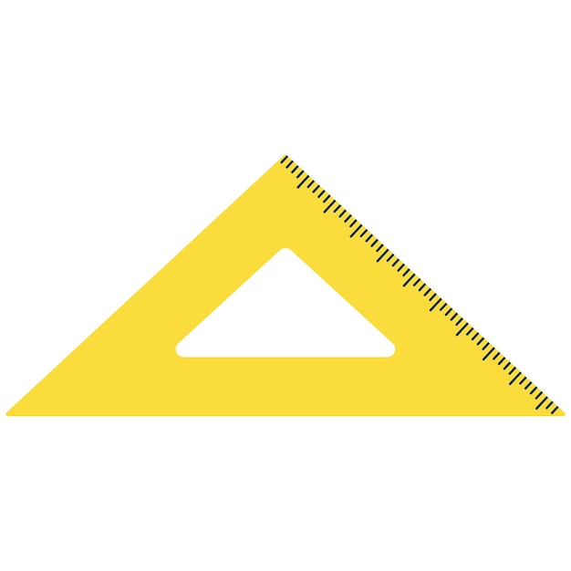 Vektor winkellineal-symbol. flache vektorgrafik