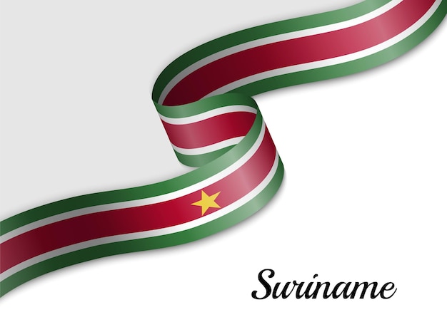 Winkende Bandfahne von Suriname