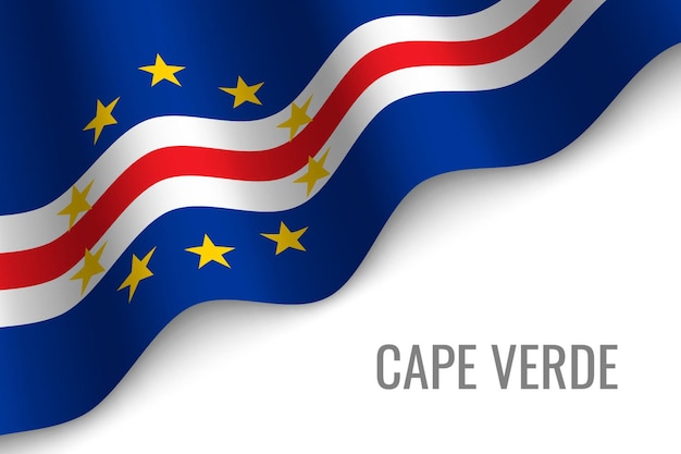 Winkende Flagge von Cape Verde