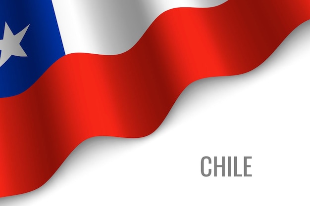 Winkende flagge von chile