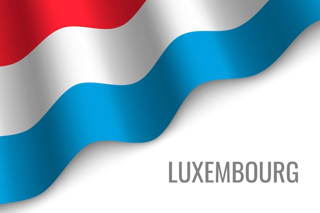 Vektor winkende flagge von luxemburg