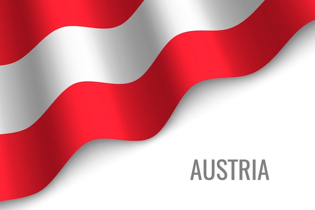 Winkende flagge von österreich