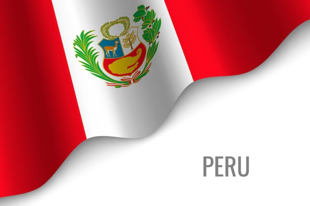 Winkende flagge von peru