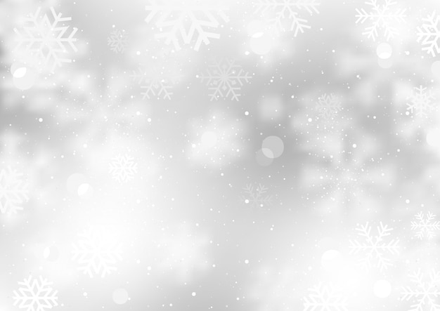 Winter-Hintergrund mit fallenden Schneeflocken