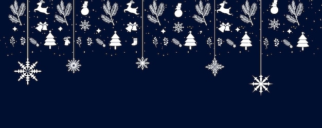 Vektor winter hintergrunddesign frohe weihnachten frohes neues jahr tapete poster vektor-illustration