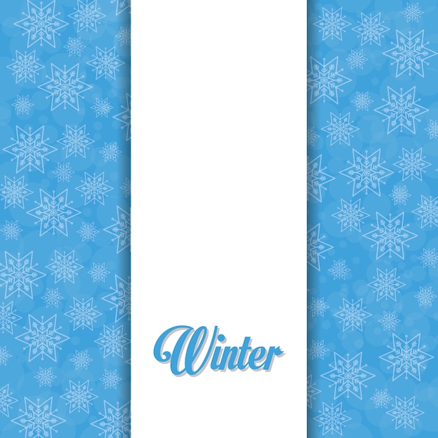 Winter-konzept mit icon-design