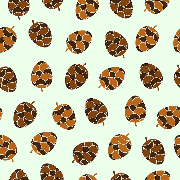 Winter Pinecone Design nahtlose Muster