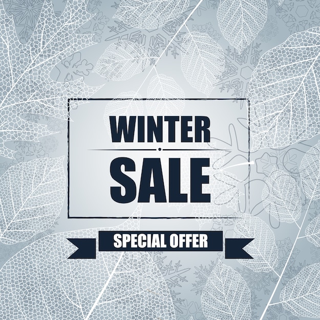 Winter sale banner hintergrund