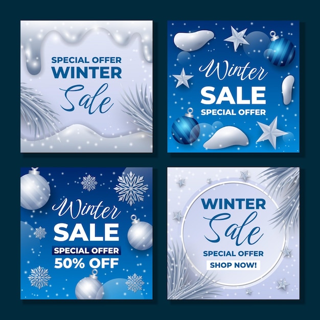 Winter sale social media post