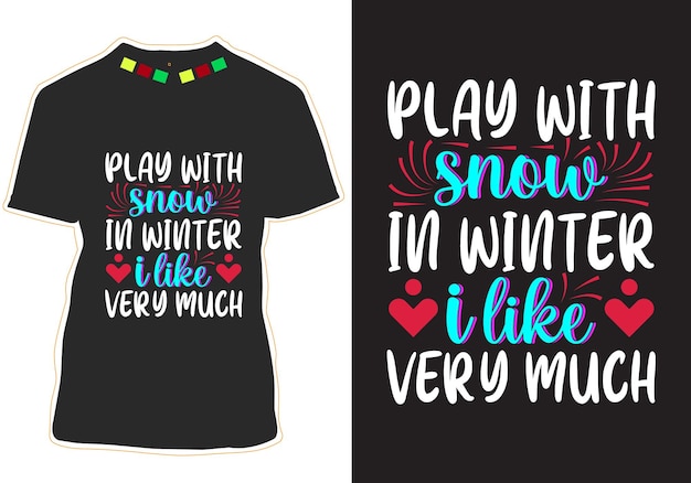 Winter-t-shirt-design-vektor