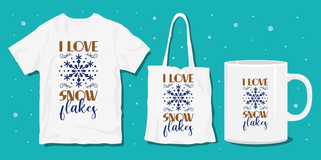 Winter t-shirt merchandise designs