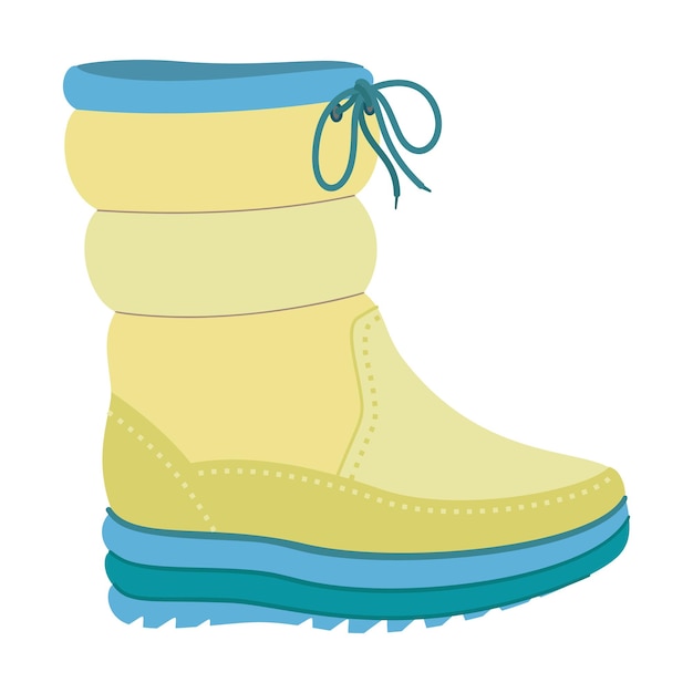 Winter-Warmstiefel-Symbol Flache Illustration des Winter-Warmstiefel-Vektorsymbols für Webdesign