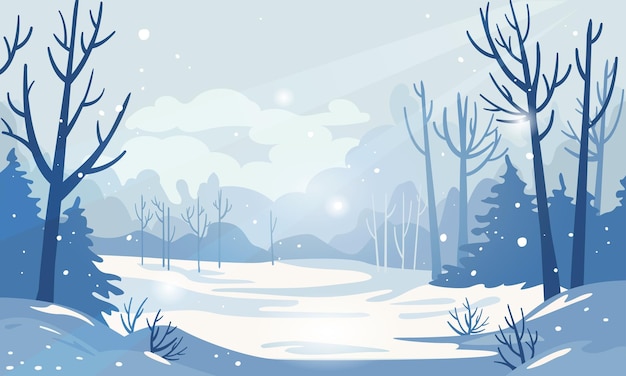 Winterlandschaft mit Schnee