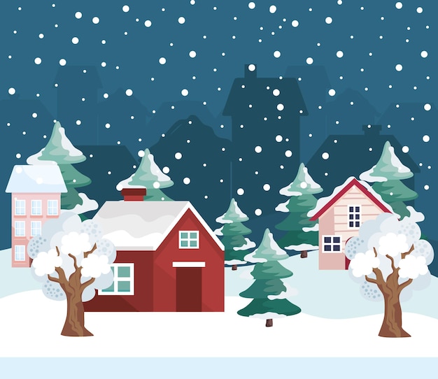 Winternachtsszene