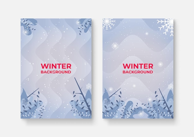 Vektor winterschlussverkauf-cover-design-hintergrund