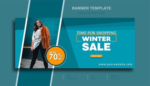 Winterschlussverkauf vorlage banner flyer stories landingpage