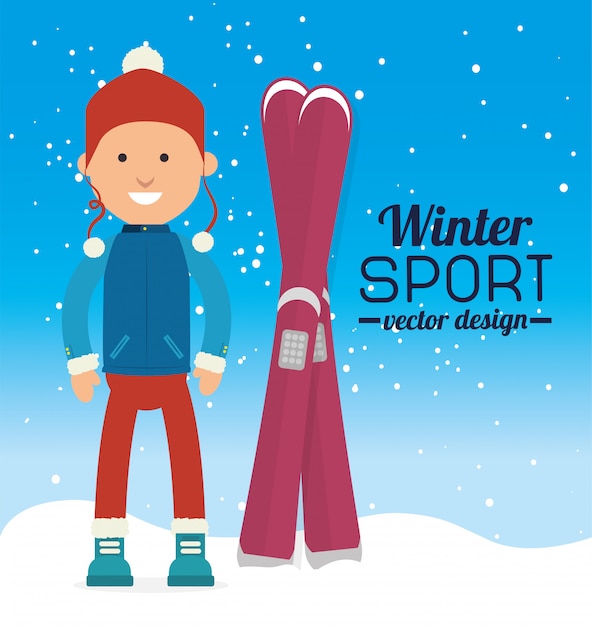 Wintersport und Mode tragen