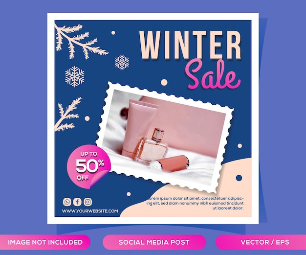 Winterverkauf Social Media Post Vorlage