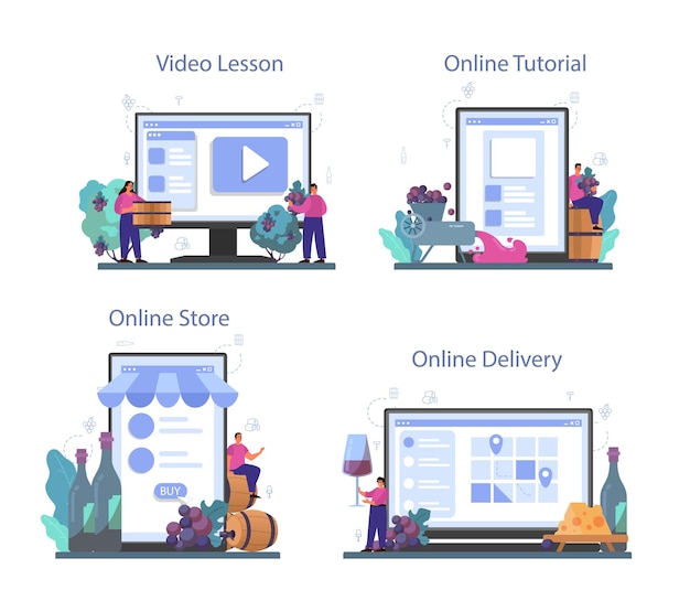 Winzer Online-Service oder Plattform-Set