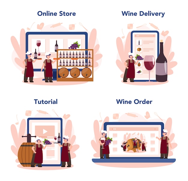 Winzer Online-Service oder Plattform-Set