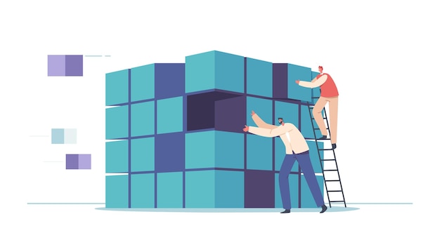 Winzige Zeichen bei Big Data Storage Berechnung des Internet-Routings der Datenverarbeitungsdatenbank im Rechenzentrum
