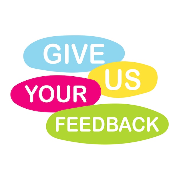 Vektor wir möchten ihr feedback kundenfeedback umfrage meinungsservice