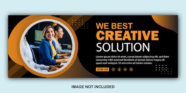 Wir sind die beste kreative Lösung für Business-Social-Media-Post-Cover-Design-Vorlage Facebook-Cover-Banner
