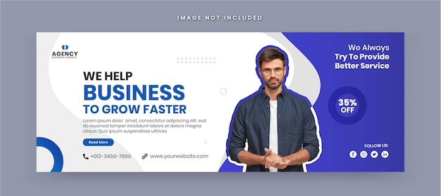Wir sind Marketingagentur und Corporate Business Solution Facebook Cover Social Media Post Banner