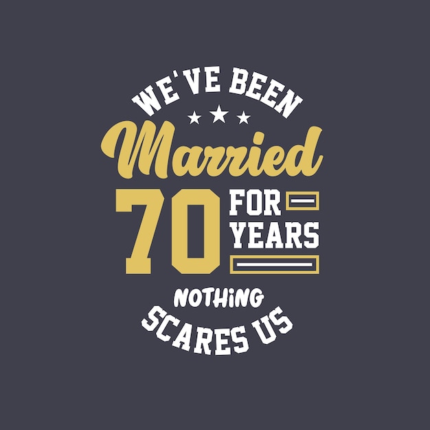 Wir sind seit 70 jahren verheiratet, nichts macht uns angst. feier zum 70-jährigen jubiläum