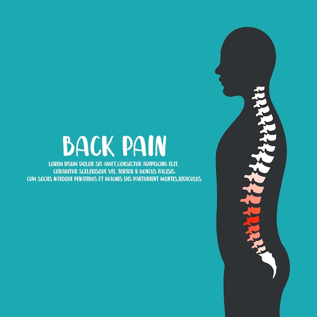 Wirbelsäulendiagnostik-symbol-design, illustrationsvektor für wirbelsäulenschmerzen