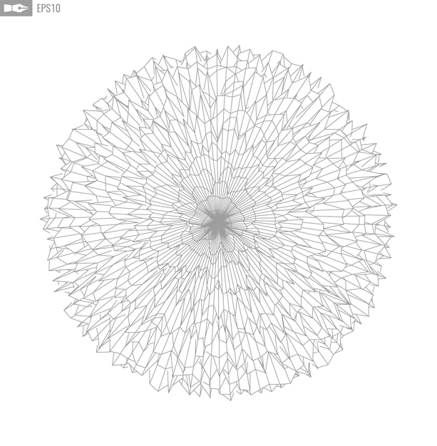 Wireframe-Landschaft auf weißem Hintergrund Abstrakter geometrischer Vektor-Technologie-Hintergrund Digitaler Hintergrund des Vektors 3d