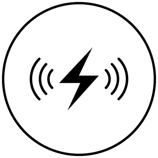 Wireless Charging-Vektor-Symbol kann für Batterie- und Power-Symbole verwendet werden
