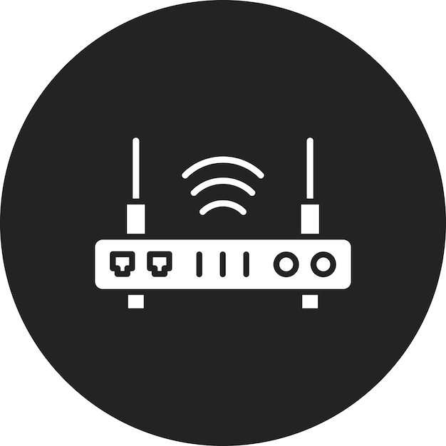 Wireless router-icon-vektorbild kann für computer und hardware verwendet werden