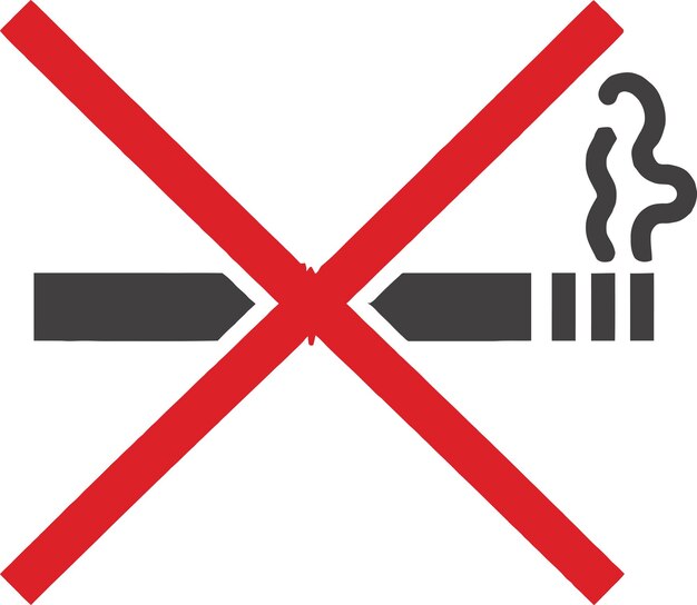 Vektor wirkungsvolle icon-elemente der smokefree-initiative für nichtraucher-logos