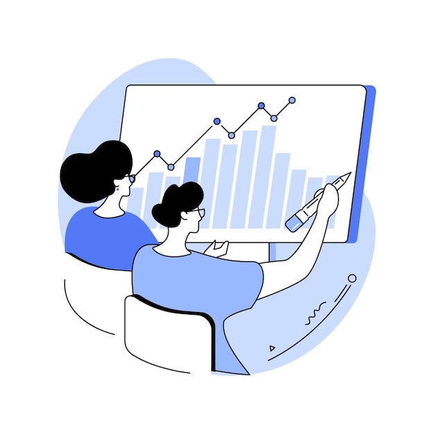 Wirtschaftsanalytiker isolierte cartoon-vektorillustrationen