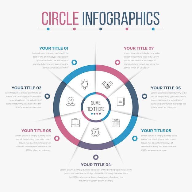 Wirtschaftskreis infografiken