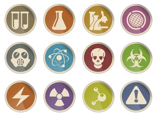 Wissenschaft symbole einfache vektor-icon-set