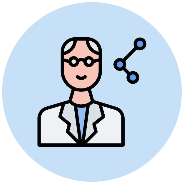 Wissenschaftler Männliches Vektorbild kann für Errungenschaften verwendet werden