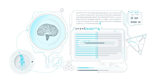 Vektor wissenschaftliche schnittstelle für datenforschung