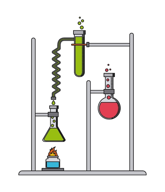 Vektor wissenschaftslabdesign, grafik der vektorillustration eps10