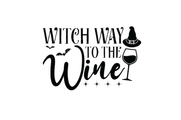 Witch way to the wine vektordatei