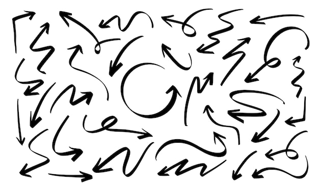 Witzige Doodle-Pfeil-Sammlung