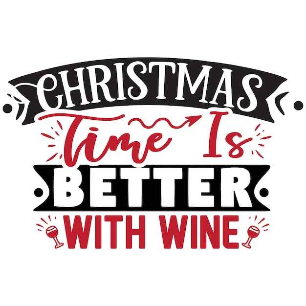 Witzige Weihnachtswein-Design-Vorlage
